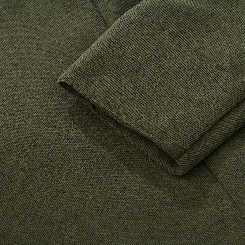 Brendon | Ribbed Short Coat with Stand Collar