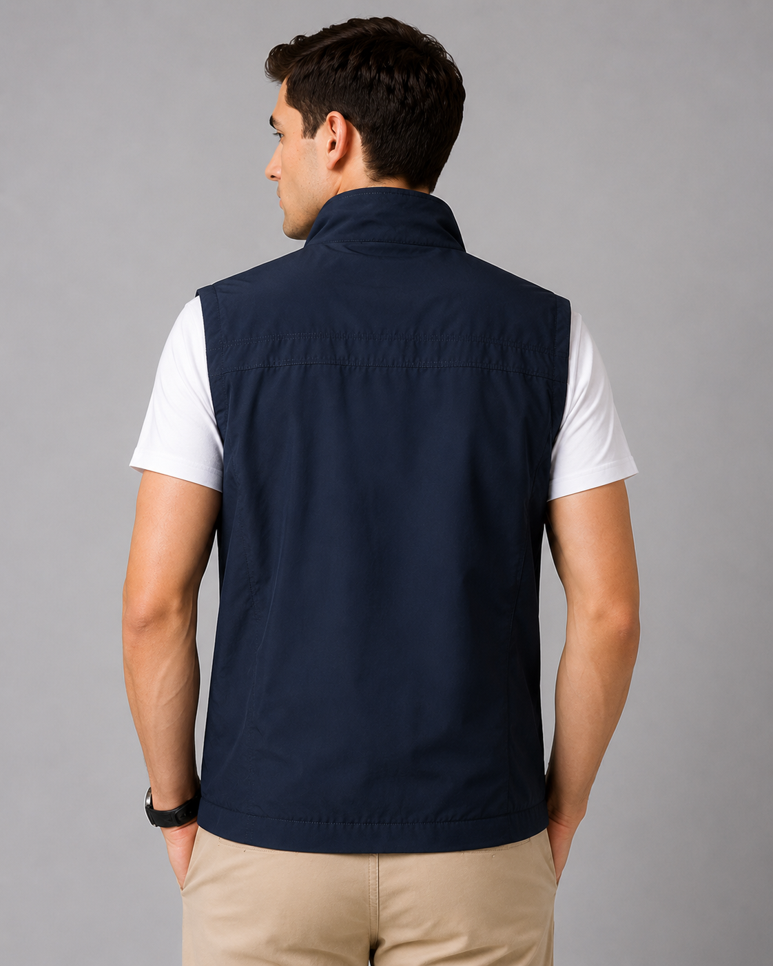 Lenneke | Sleeveless Zip Front Vest with Pockets