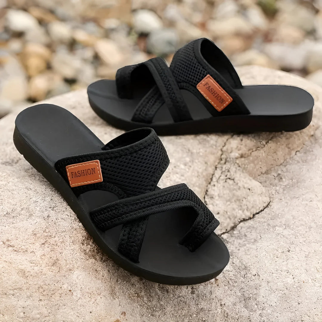 Layla | Open Toe Mesh Strap Sandals