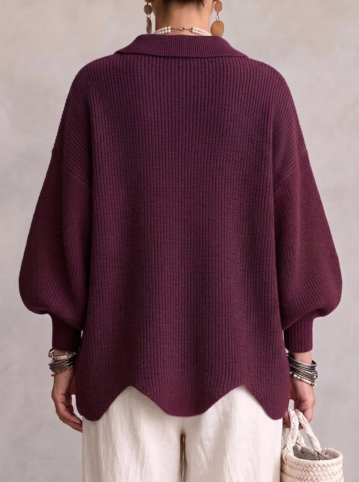 Patsy | Knit Cardigan with Balloon Sleeves