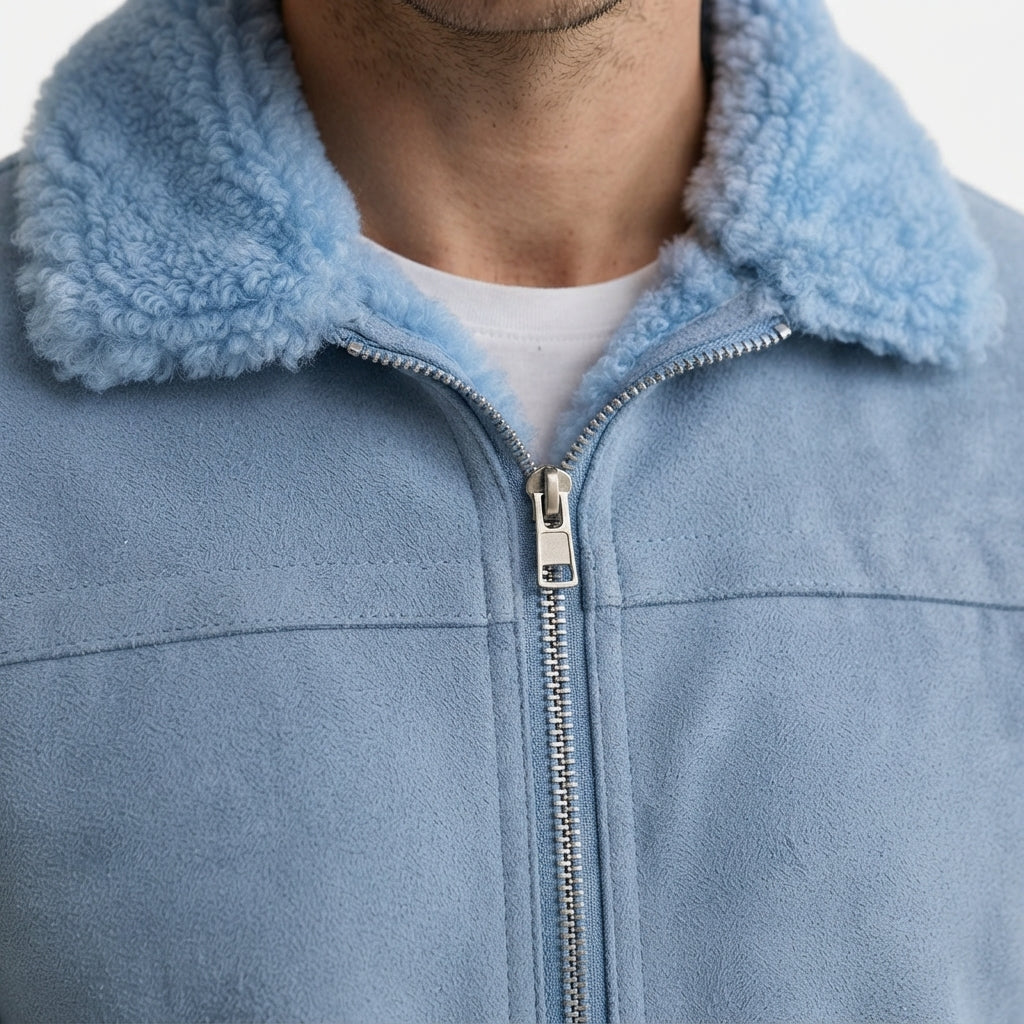 Daigle | Jacket with Plush Collar and Zipper