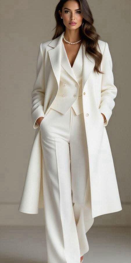 Nidia - Long Sleeve Three Piece Trouser Suit