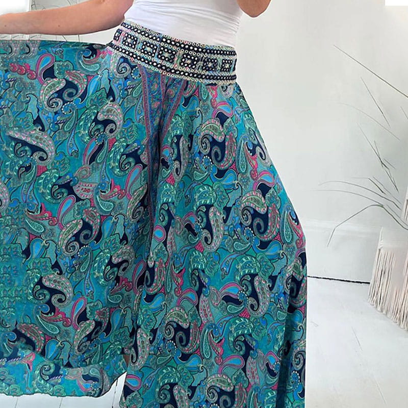 Pamila | Paisley Print Wide Leg Trousers