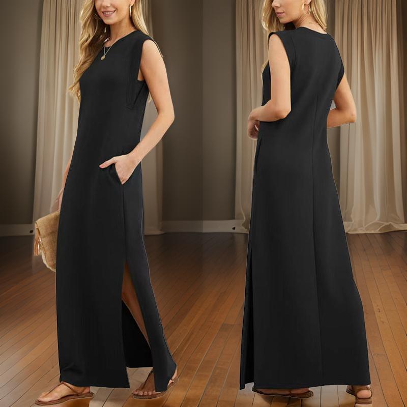 Vennya | Sleeveless Maxi Dress with Side Pockets