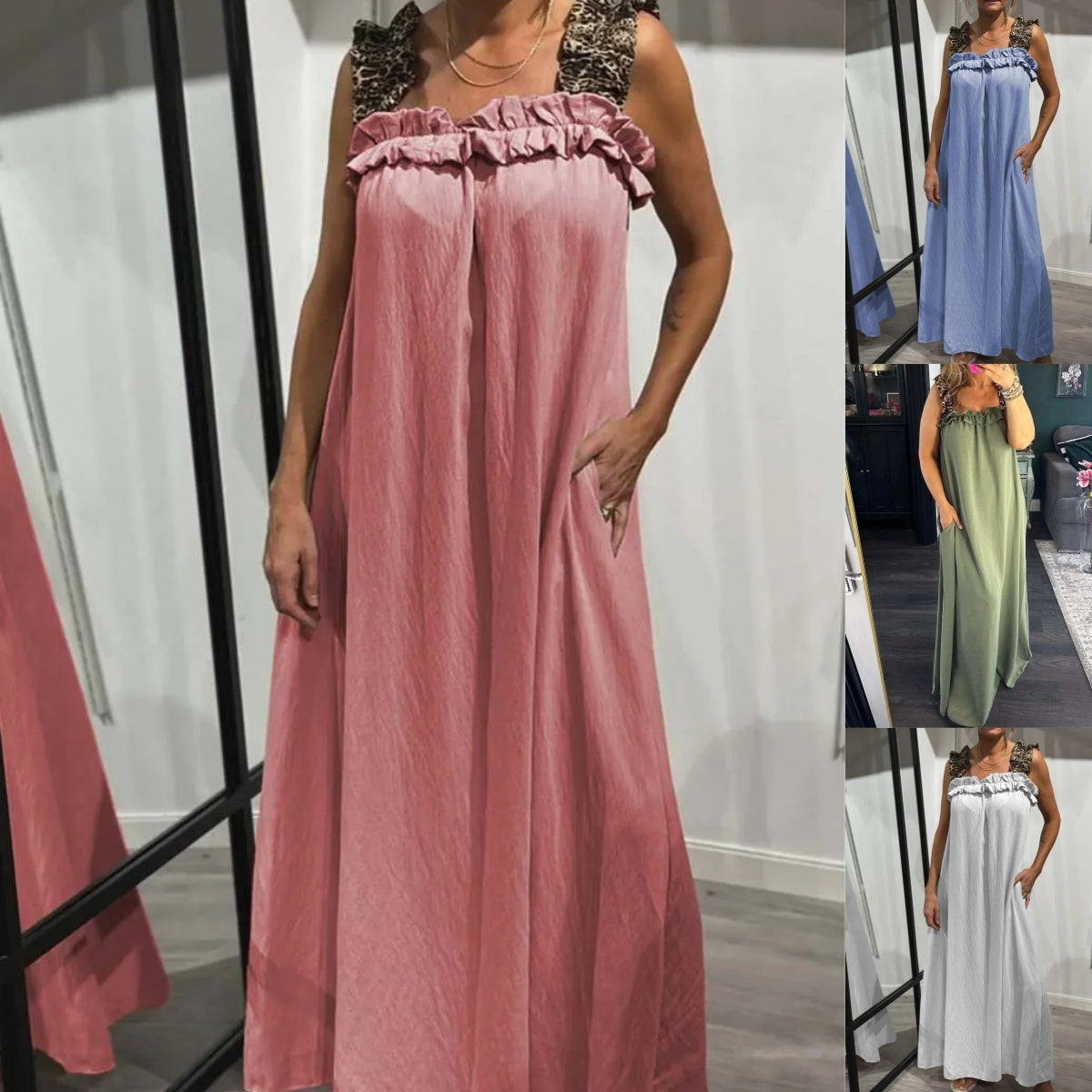 Fiola | Casual Sleeveless Maxi Dress with Pockets