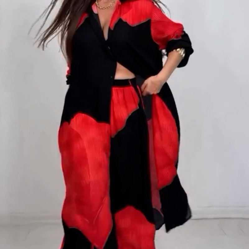 Dionicia | Button Shirt Drawstring Trouser Set