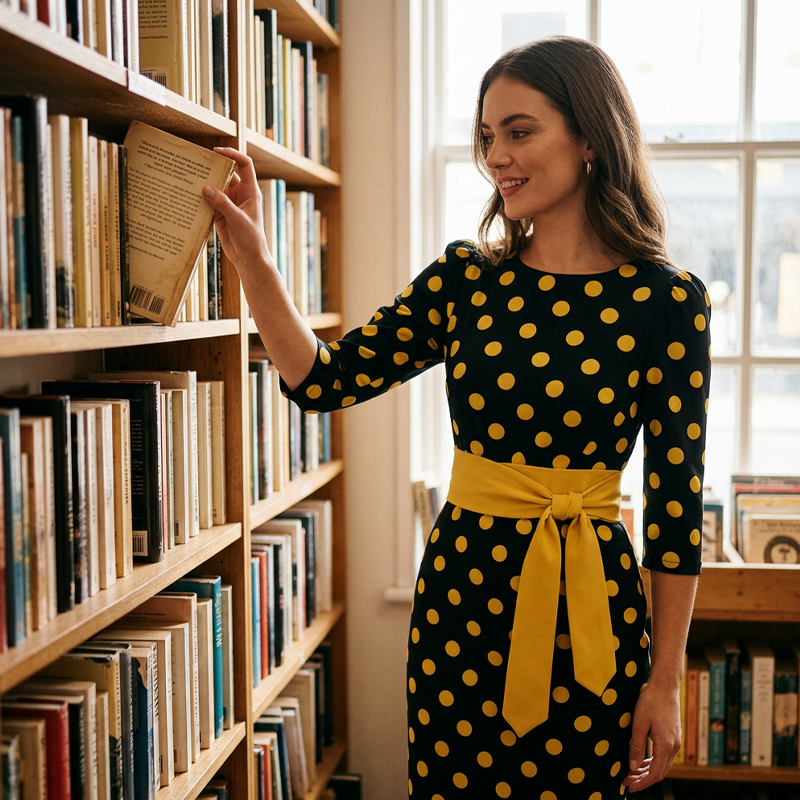 Konila | Polka Dot Midi Dress