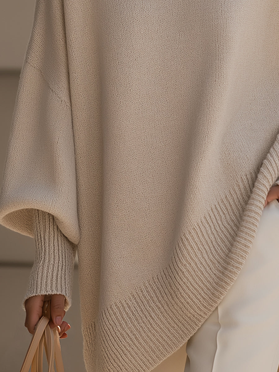 Roslyn | Asymmetrical Hem Batwing Sleeve Jumper