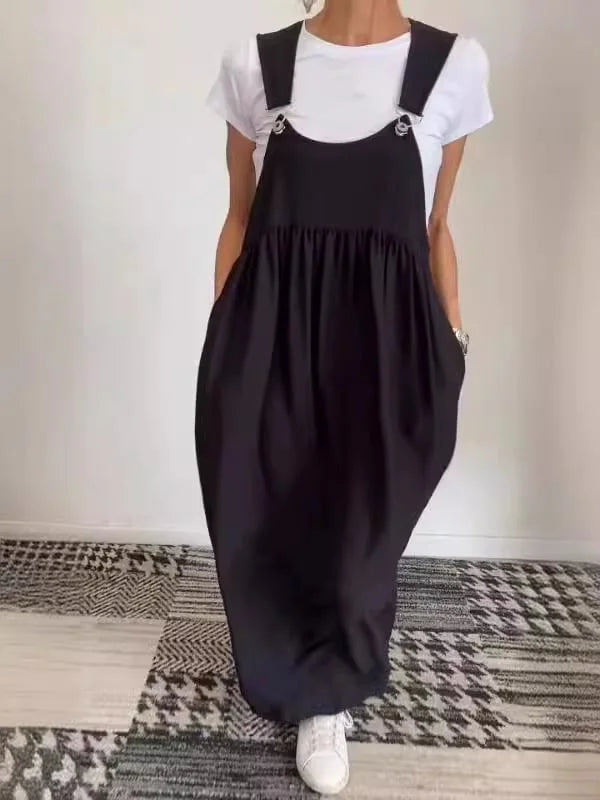 Regla | Loose Fit Pinafore Maxi Dress