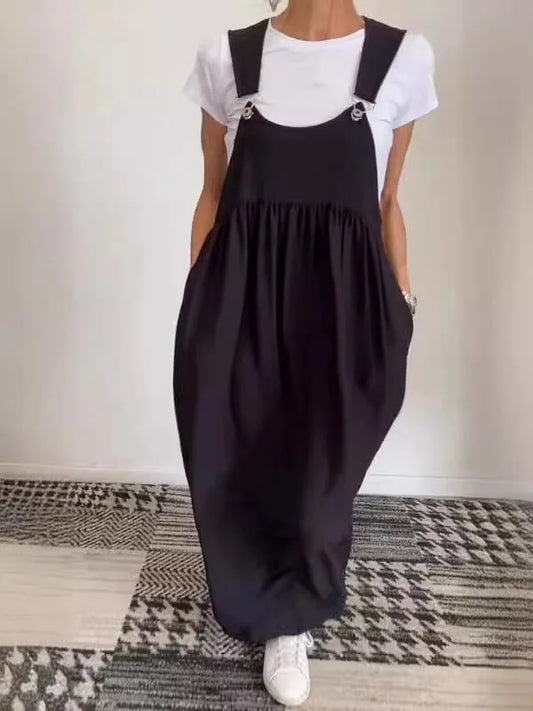 Regla | Loose Fit Pinafore Maxi Dress