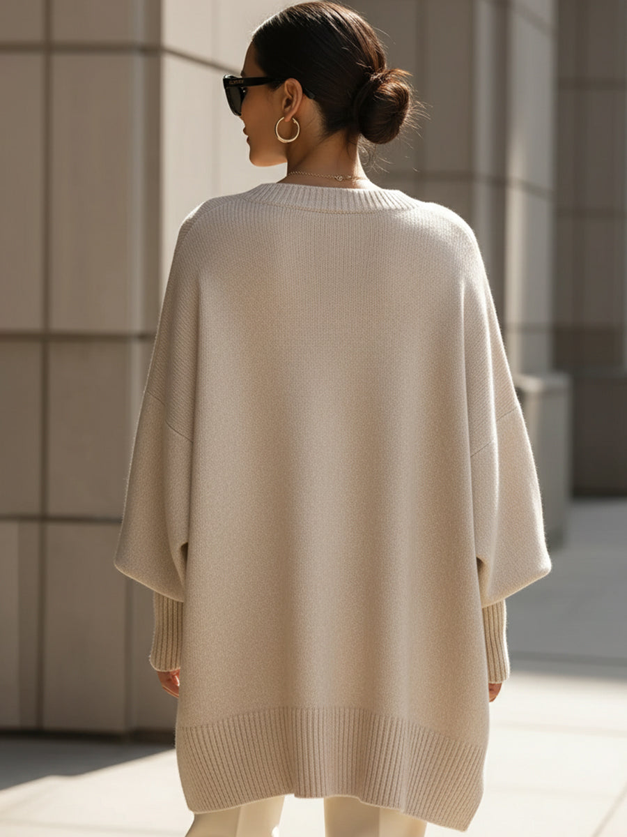Roslyn | Asymmetrical Hem Batwing Sleeve Jumper