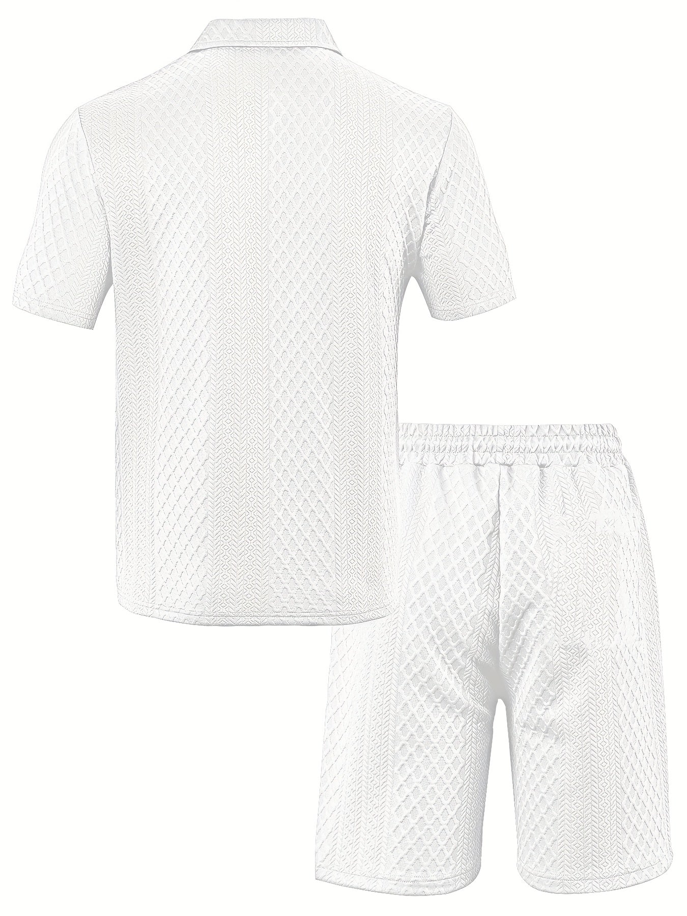 Francisco | Polo Shirt And Textured Shorts Set