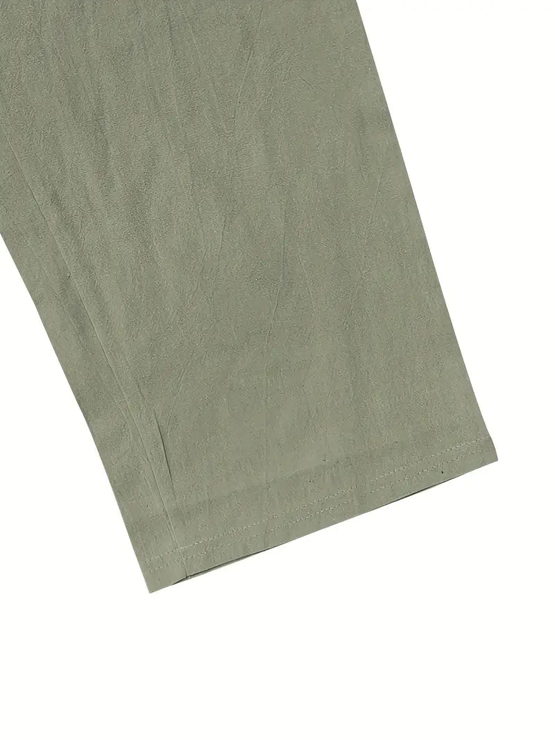 Babaev | Drawstring Wide Leg Linen-Style Trousers