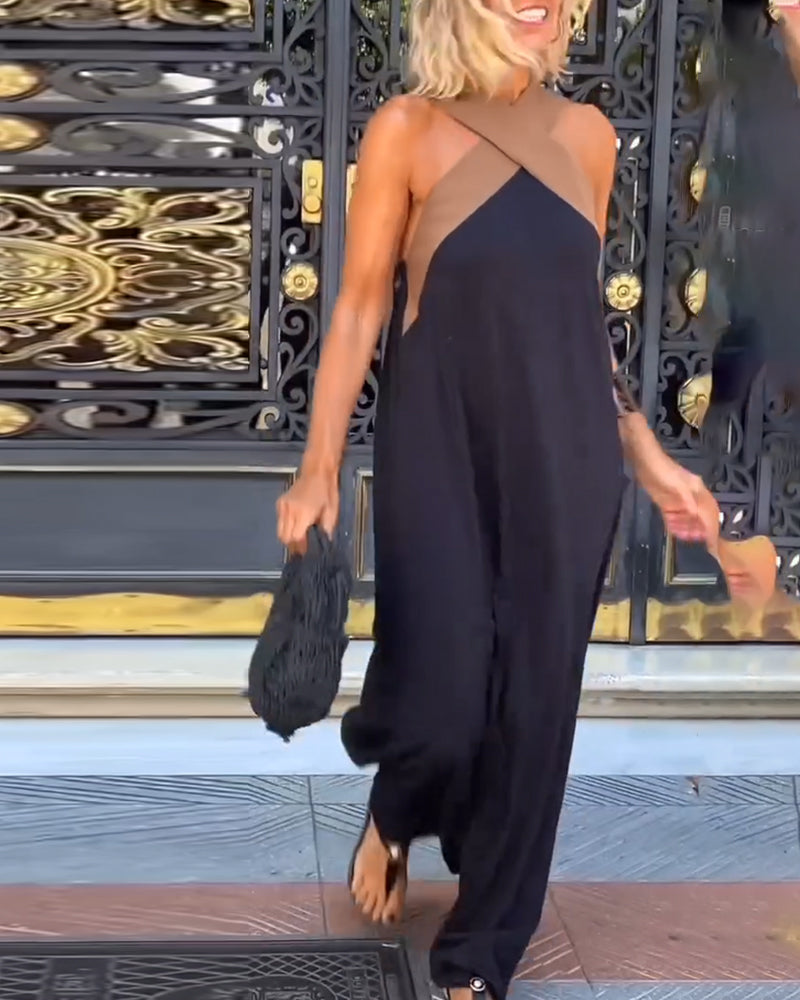 Giana | Cross Halterneck Maxi Dress