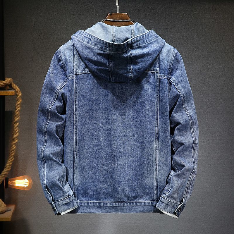 Miller - Hooded Denim Button Front Jacket