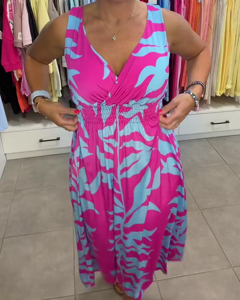 Kealia | Maxi Dress Floral Print Smocked Waist