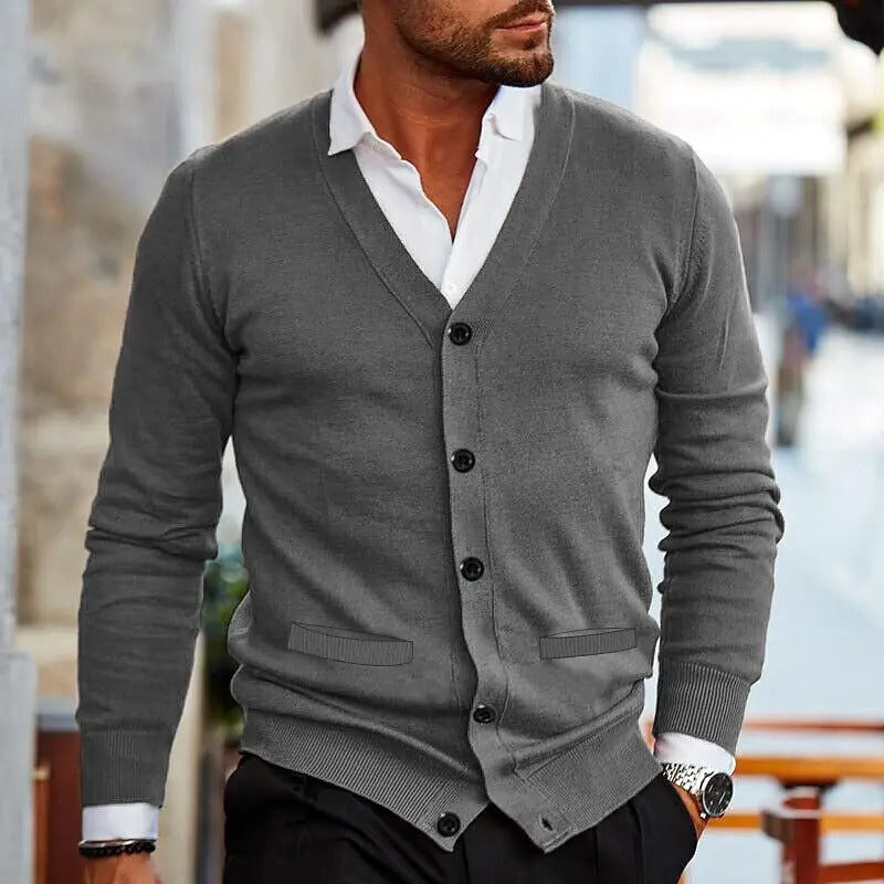 Dunstan | V-Neck Button Cardigan