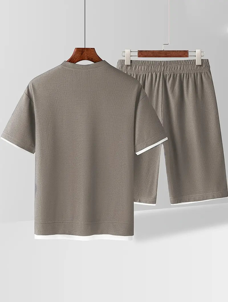 Freire | Waffle Knit T-Shirt Short Co-ord Set