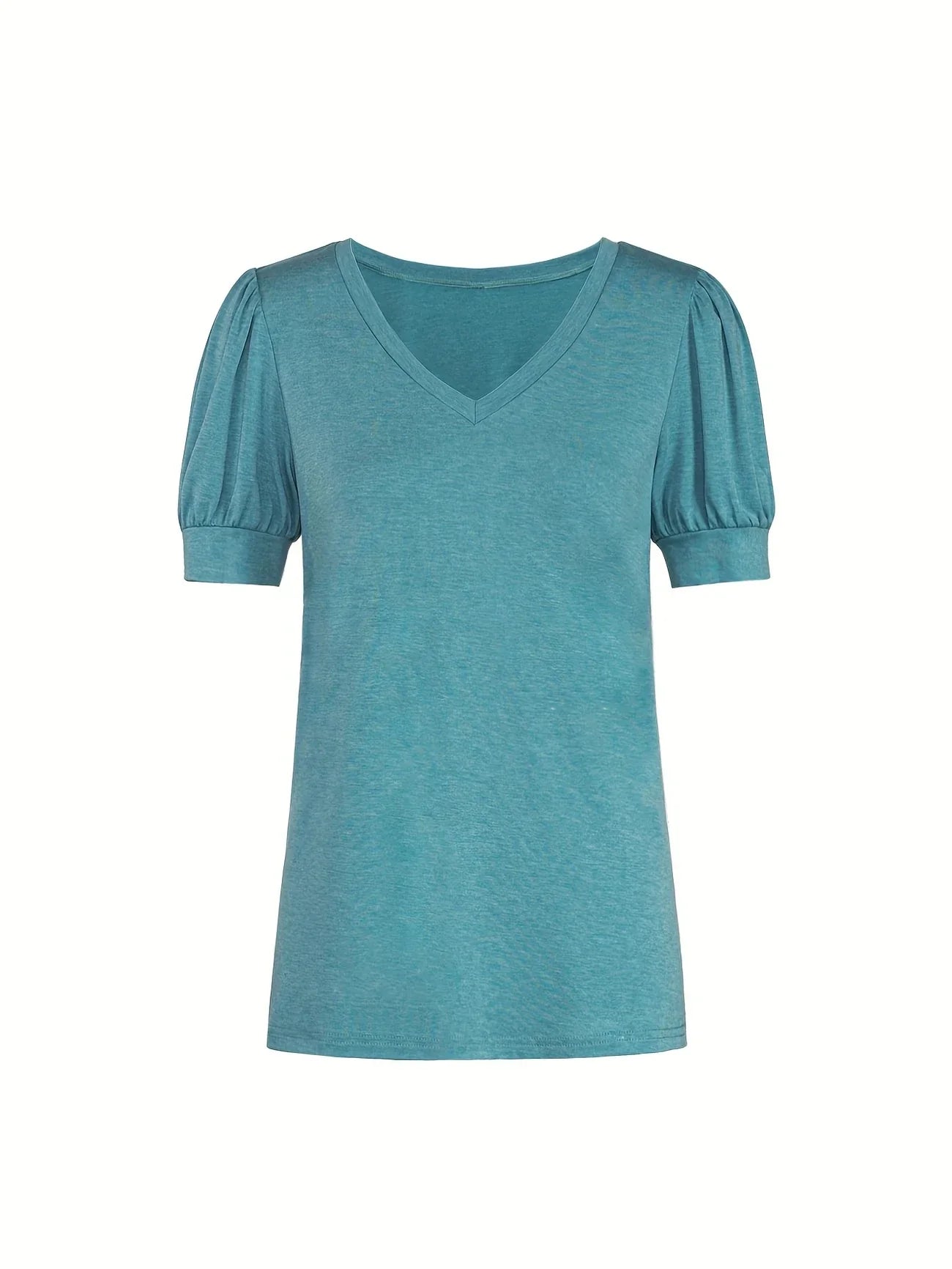Kizzy | V-Neck Puff Sleeve T-Shirt