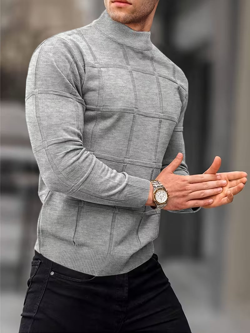 Roaan | Textured High Neck Long Sleeve Sweater