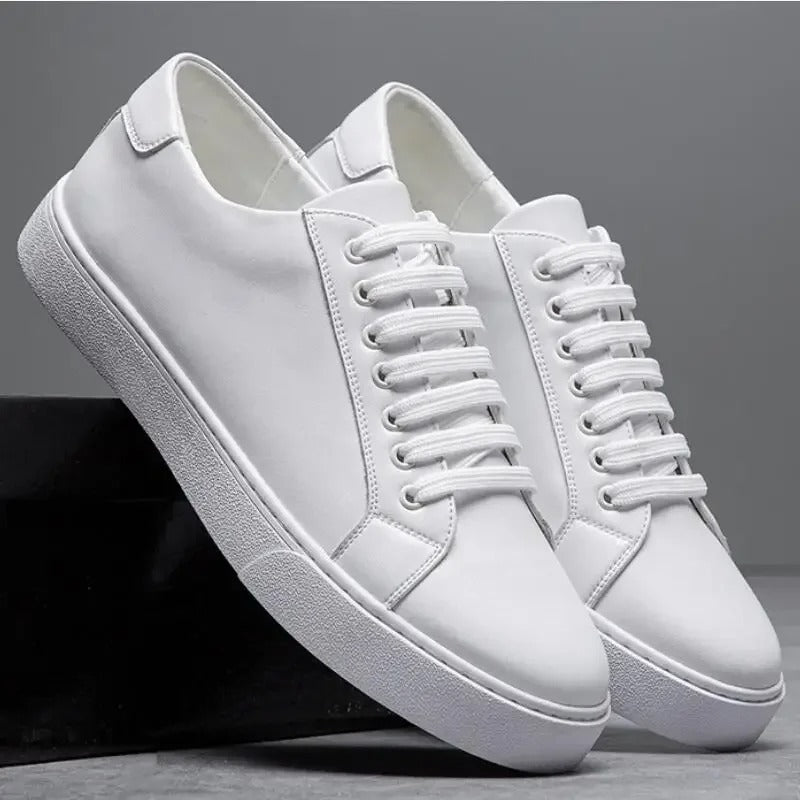 Leonell | Leather Lace-Up Low-Top Trainers