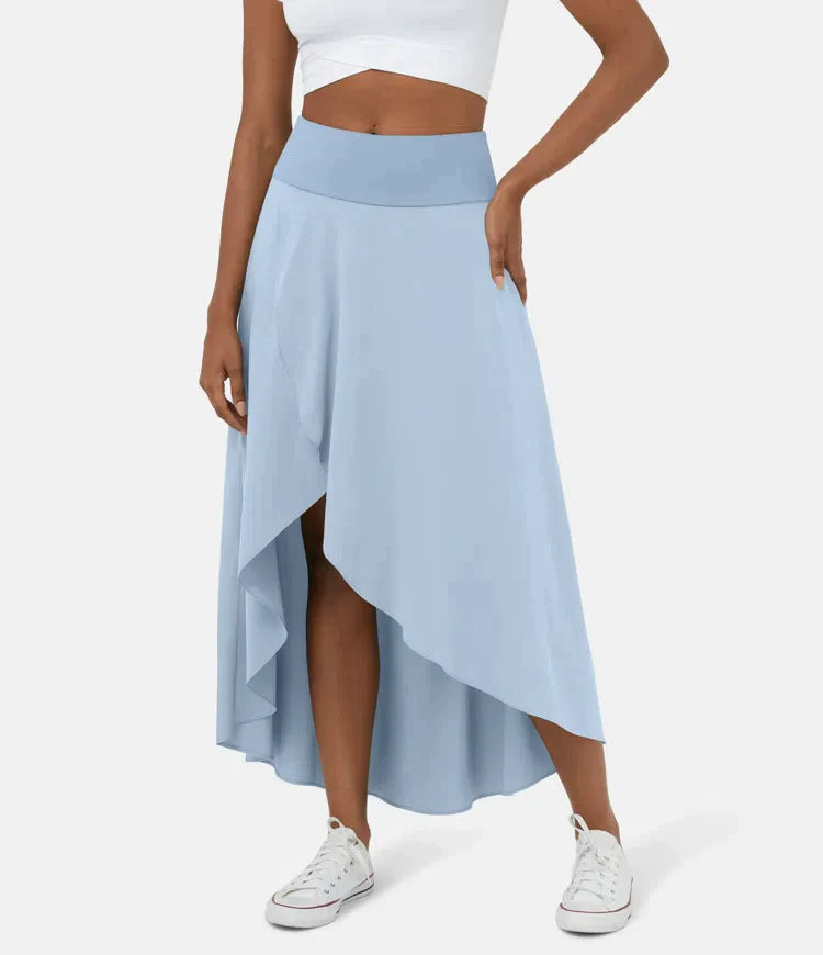 Keisha | Midi Skirt With High Low Ruffle Hem