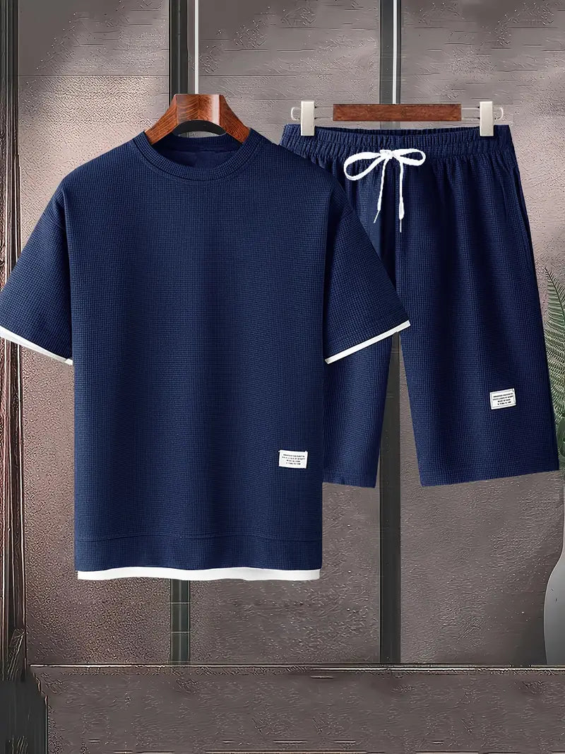 Freire | Waffle Knit T-Shirt Short Co-ord Set