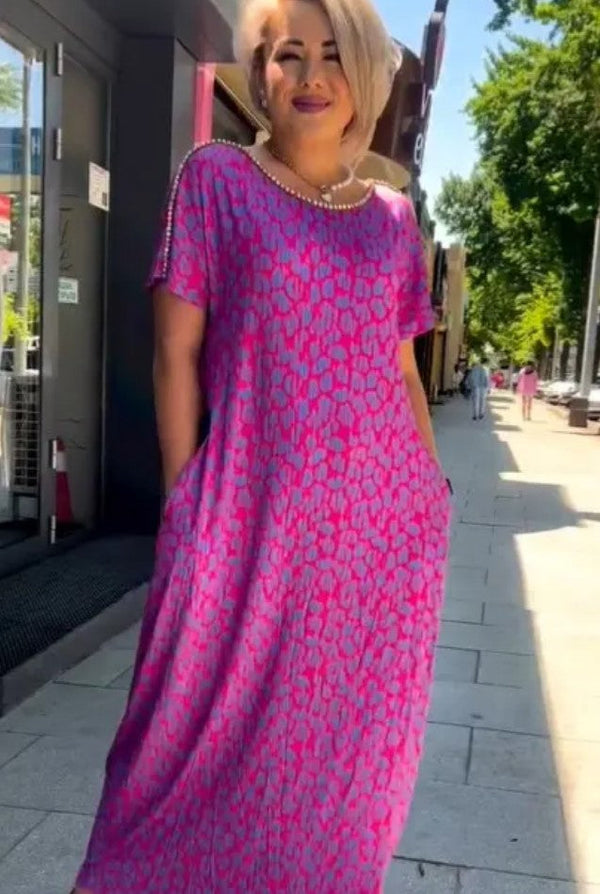 Aspasia | Leopard Print Maxi Dress