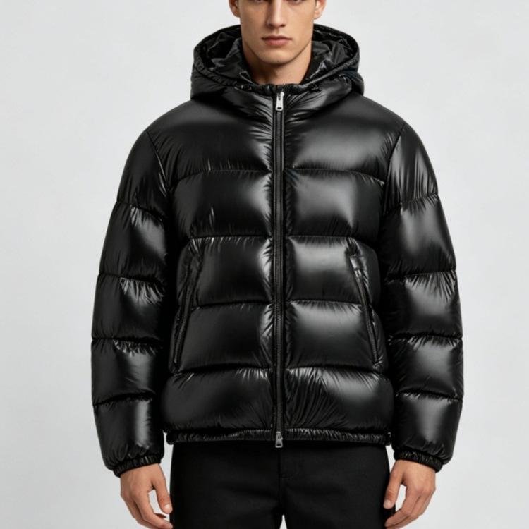 Whalen | Hooded Puffer Jacket with Glossy Finish
