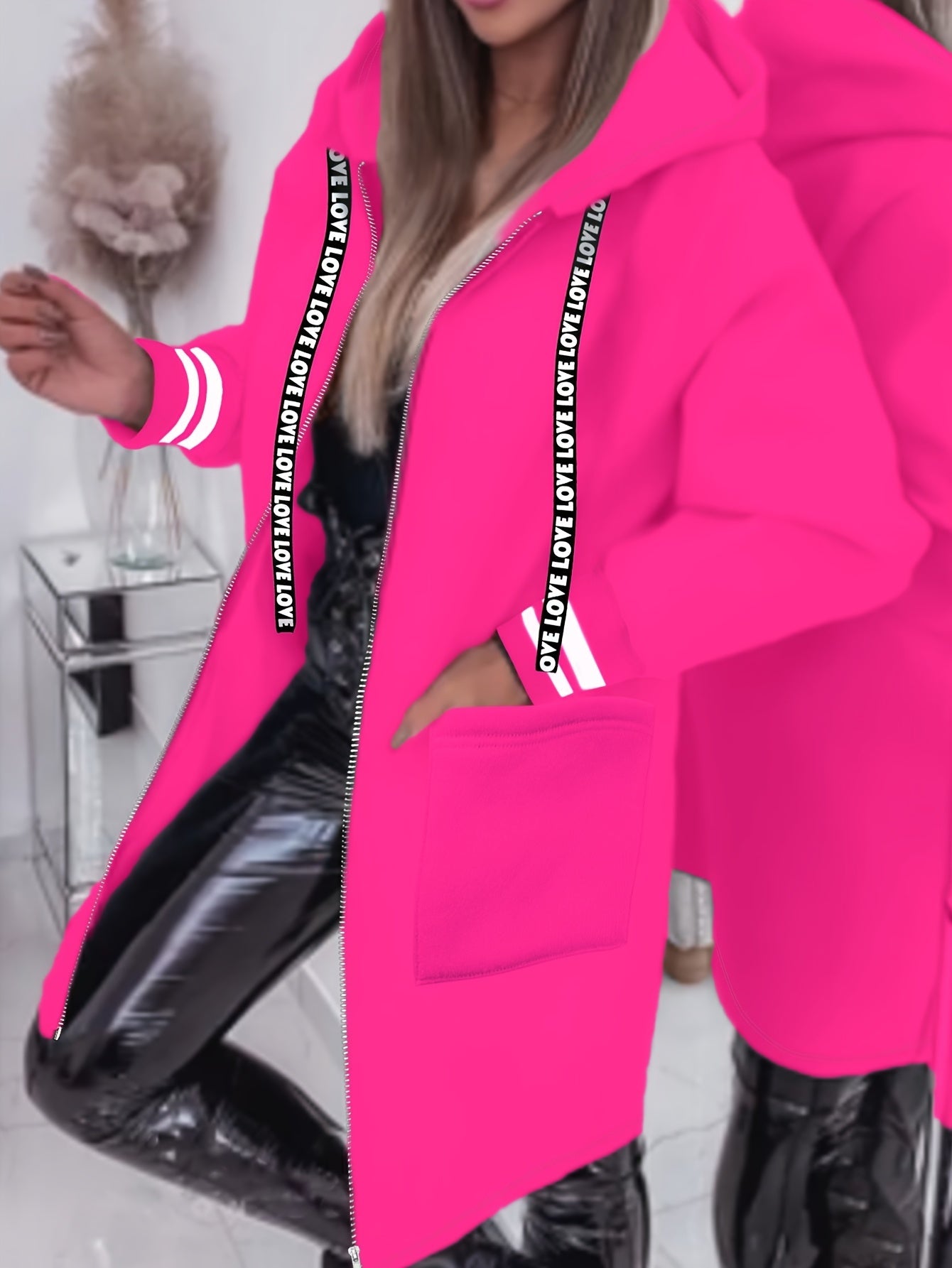 Nicola | Long Sleeve Hooded Zip Jacket