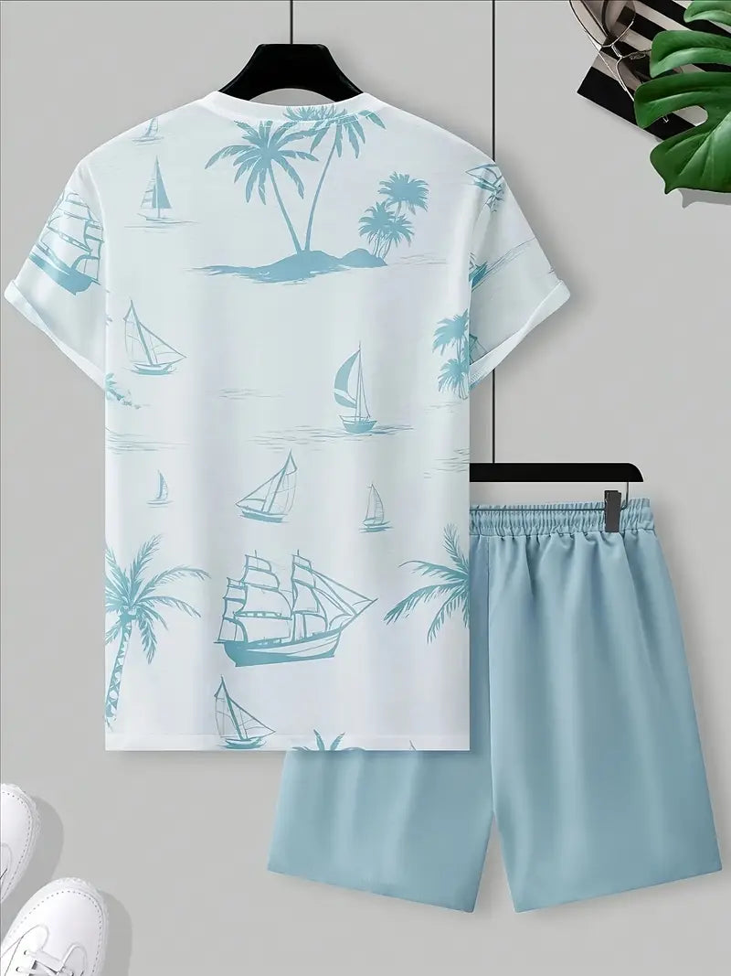 Barea | T Shirt Shorts Set Tropical Print