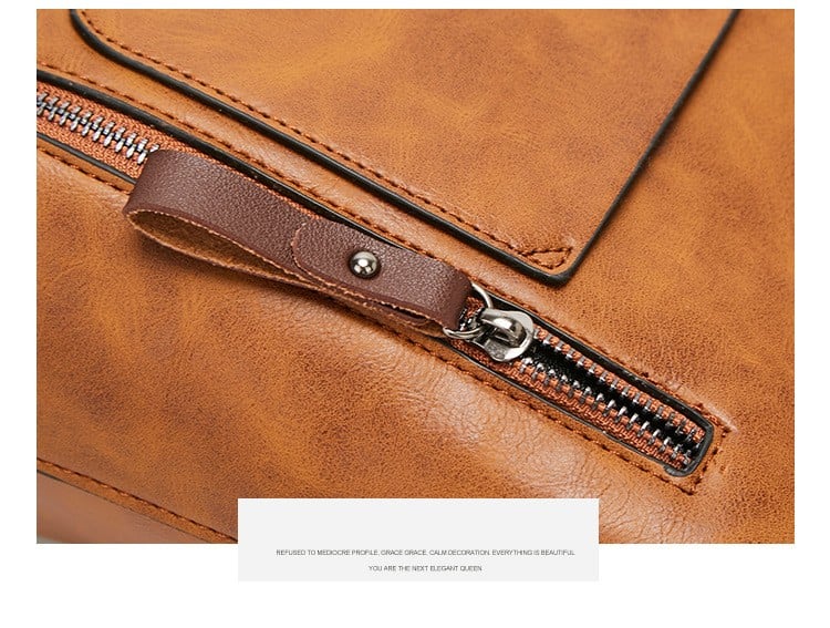 Britney | Leather-Style Multi Pocket Shoulder Bag