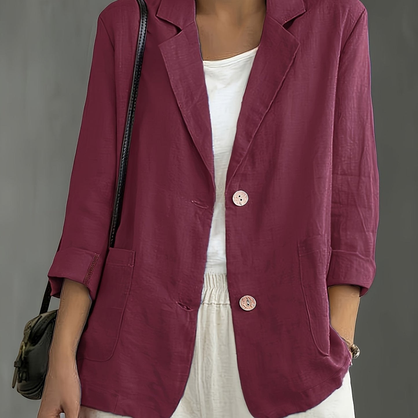 Jayde | Blazer Jacket With Rolled Sleeves