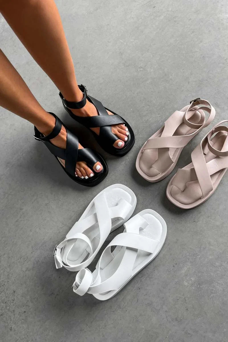 Afrozeh | Strappy Platform Gladiator Sandals