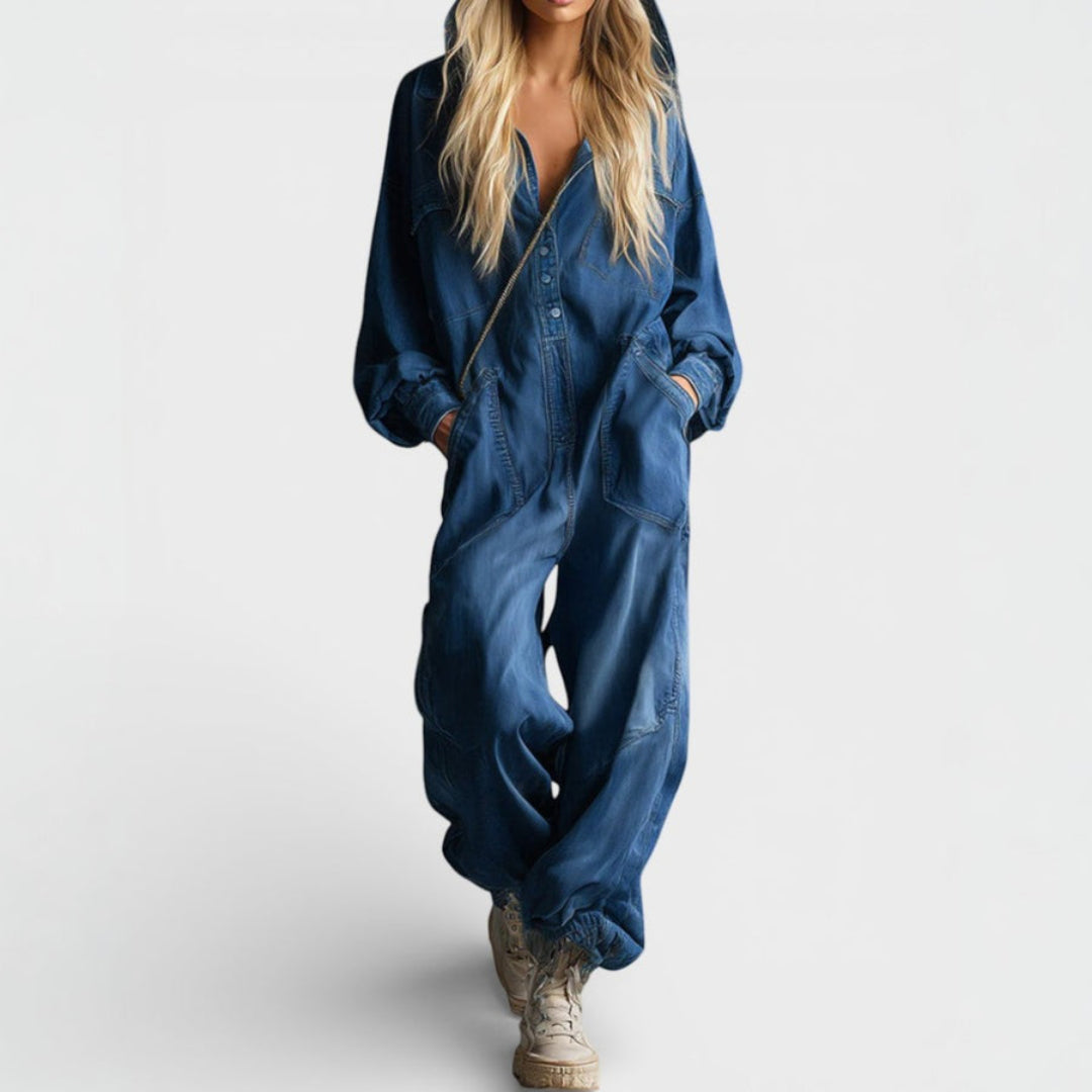 Estielle | Womens Oversized Denim Jumpsuit