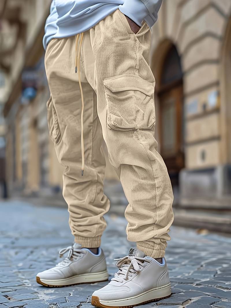 Baruch | Cargo Trousers with Drawstring Waist and Pockets