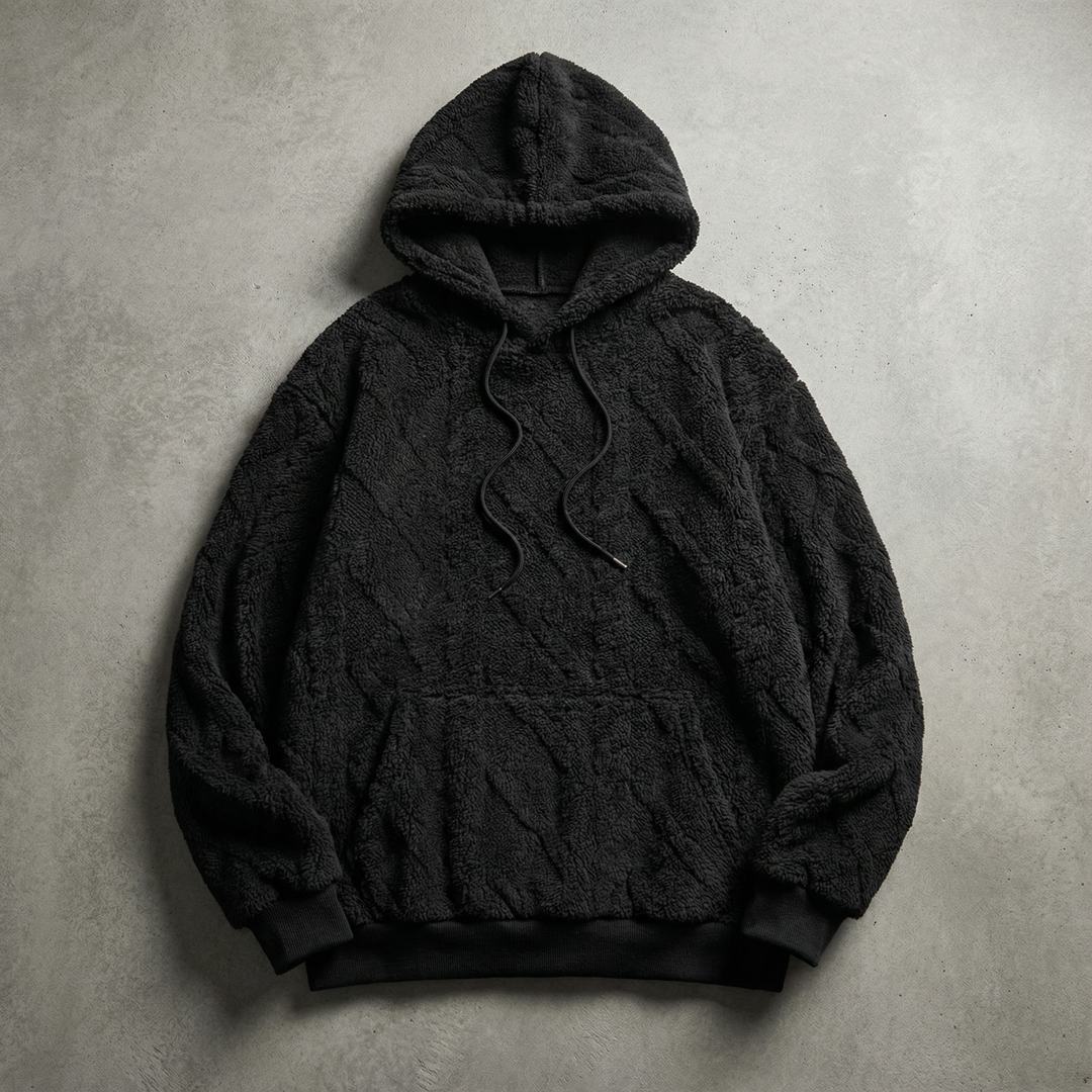 Lawrence | Hoodie with Textured Pattern and Long Sleeves