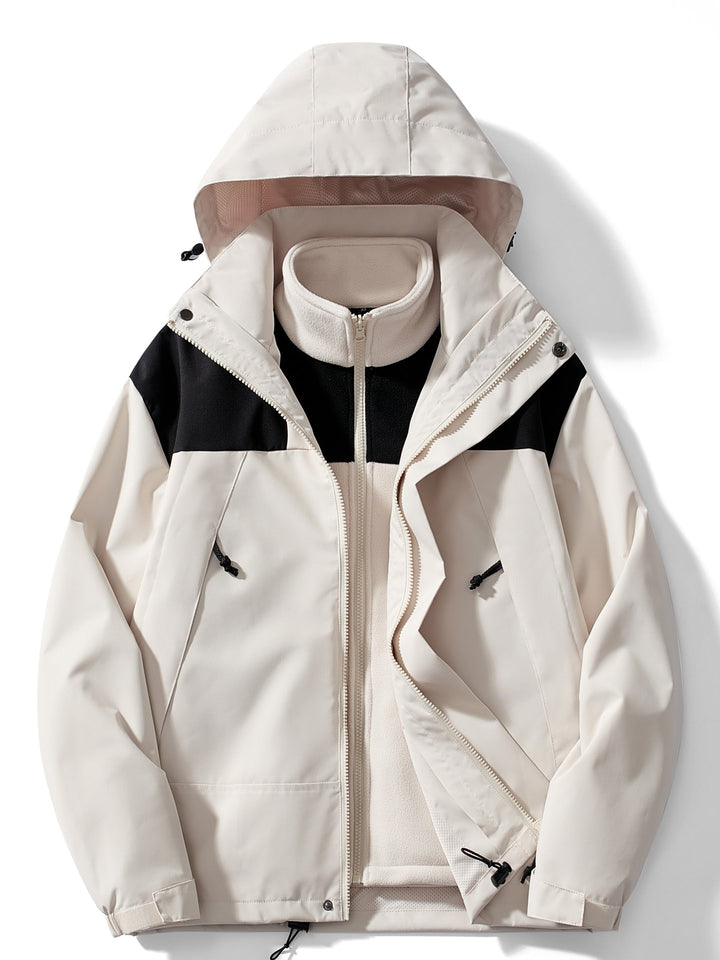 Jerome | Hooded Jacket with Layered Front Design