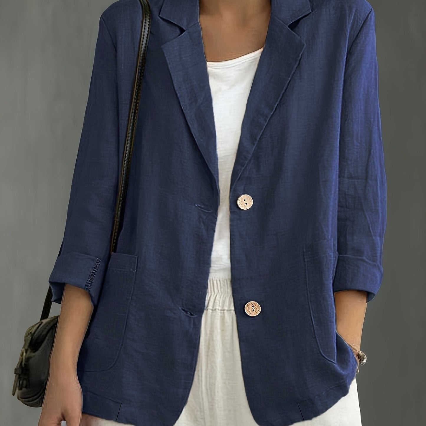 Jayde | Blazer Jacket With Rolled Sleeves