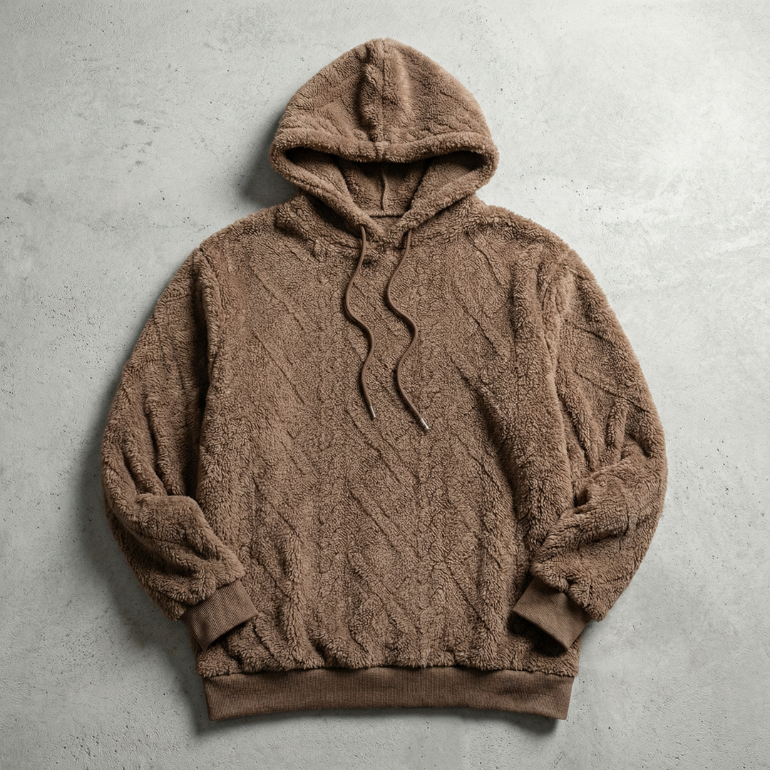 Lawrence | Hoodie with Textured Pattern and Long Sleeves