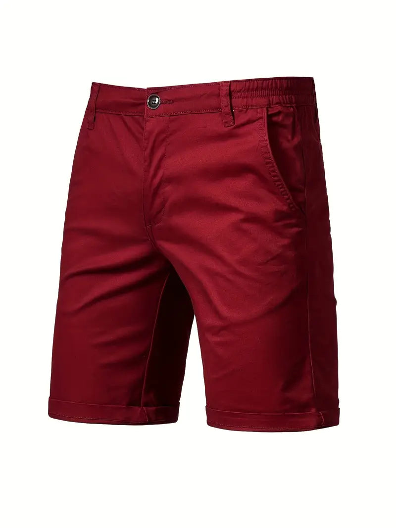 Baird - Casual Elastic Waist Pocket Shorts