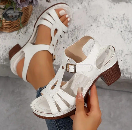 Manya | Open Toe Block Heel Strap Sandals