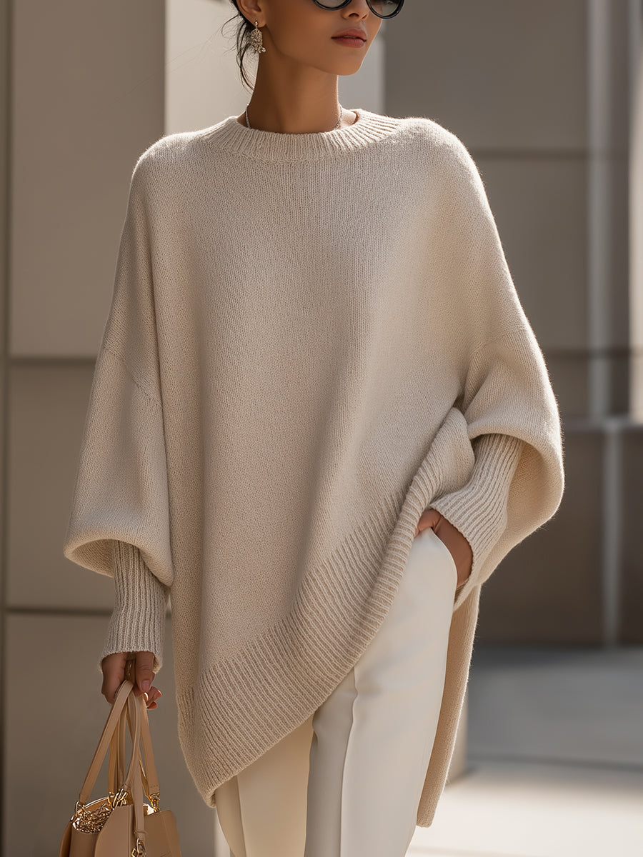 Roslyn | Asymmetrical Hem Batwing Sleeve Jumper