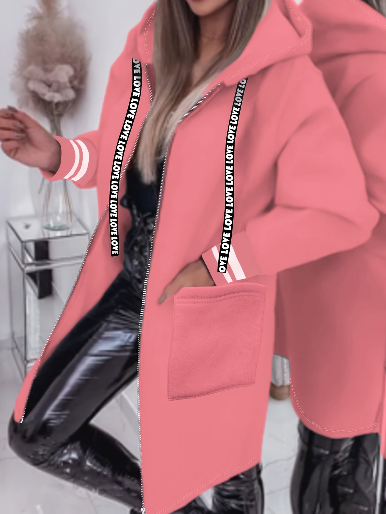 Nicola | Long Sleeve Hooded Zip Jacket