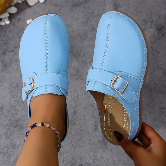 Latina - Buckle Strap Mule Shoes