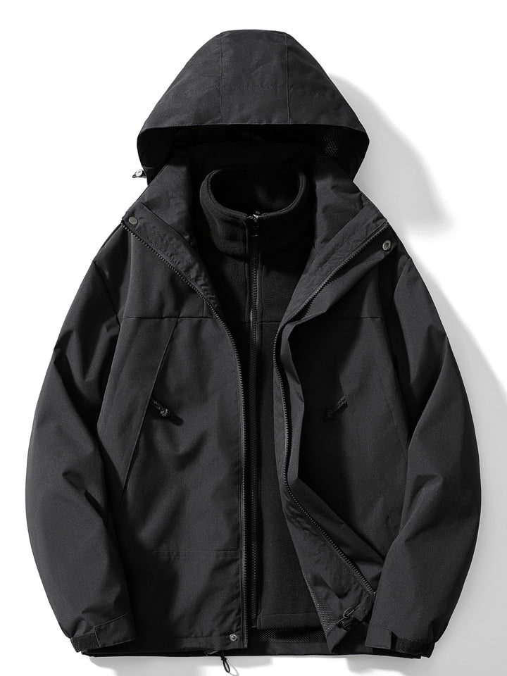 Jerome | Hooded Jacket with Layered Front Design