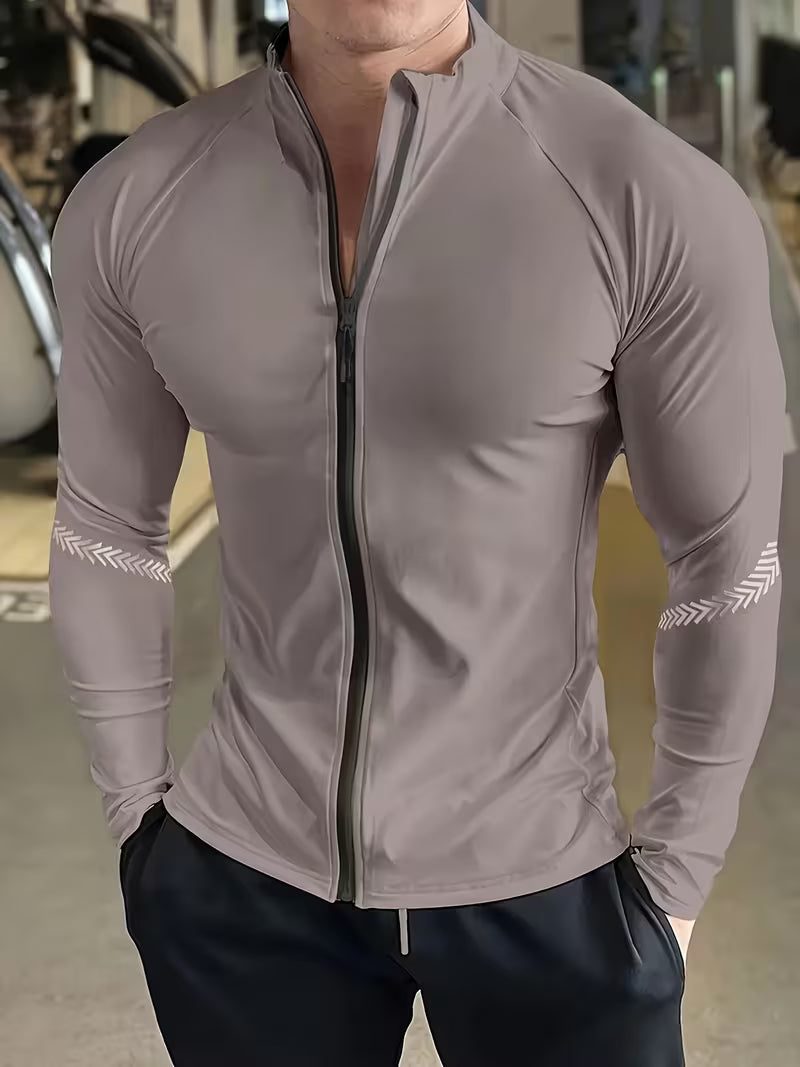 Astralbeam | Long Sleeve Sports Jacket in White