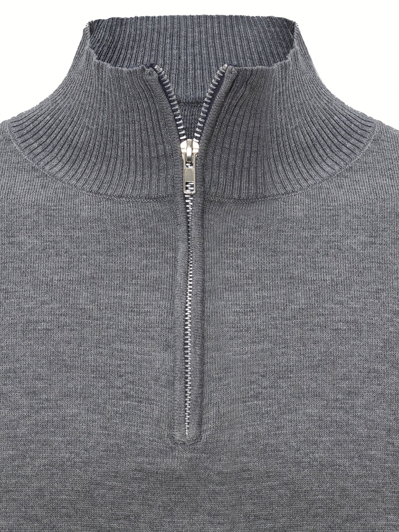 Sumuel | Quarter Zip Knitted Jumper High Neck