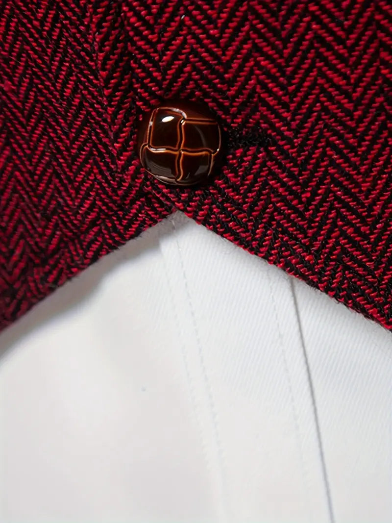 Ferry |  Herringbone Button Front Waistcoat