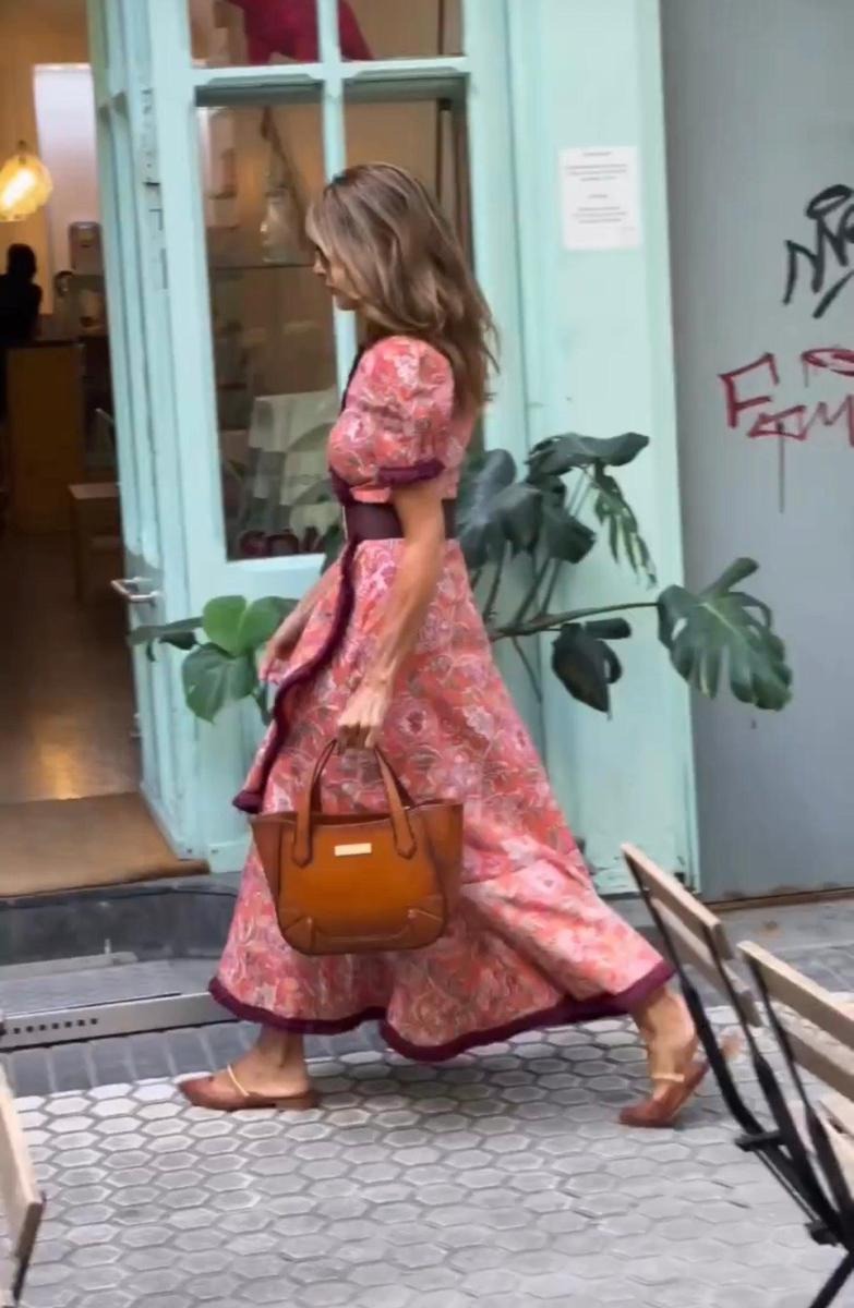 Eliett - Floral Wrap Maxi Dress Puff Sleeves